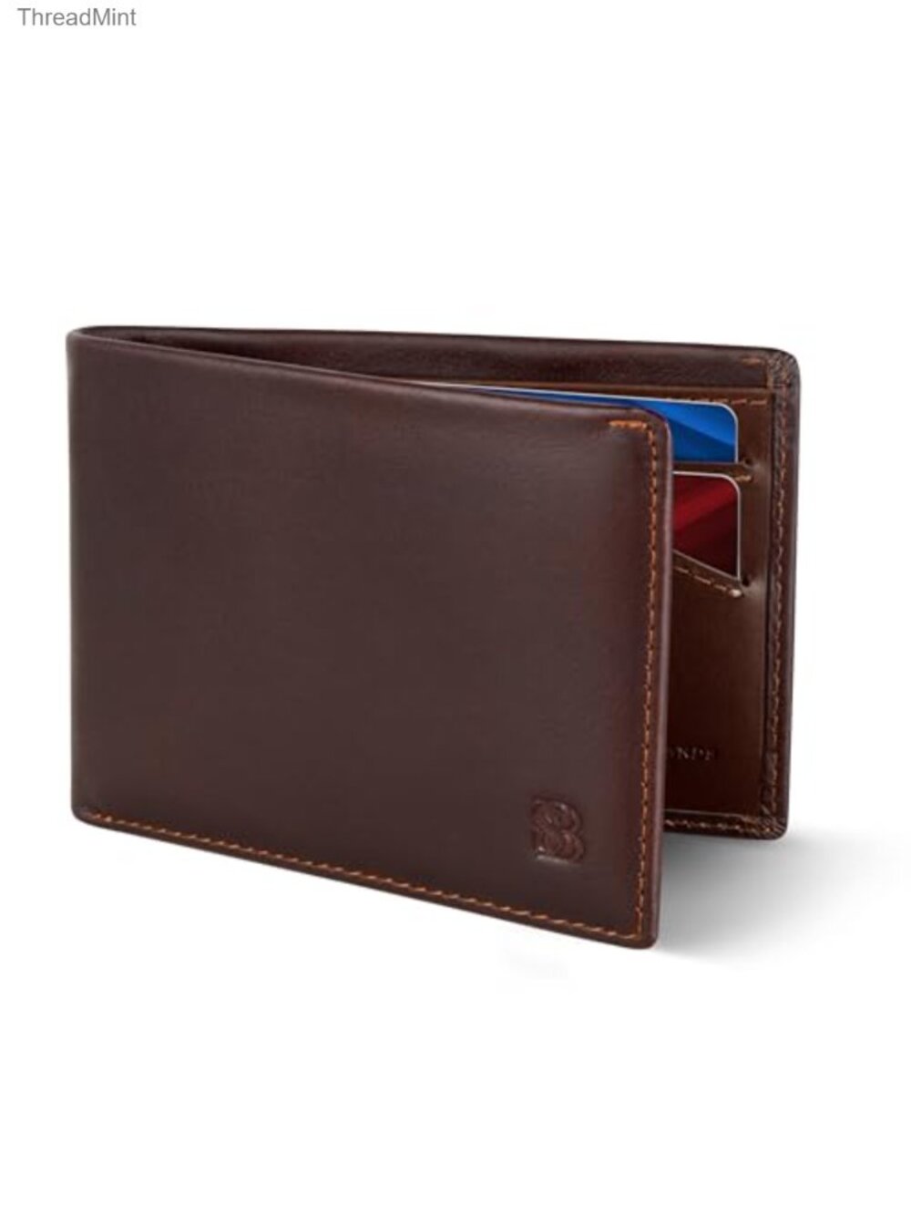 Men's Slim Bifold RFID Blocking Full Grain Leather Wallet